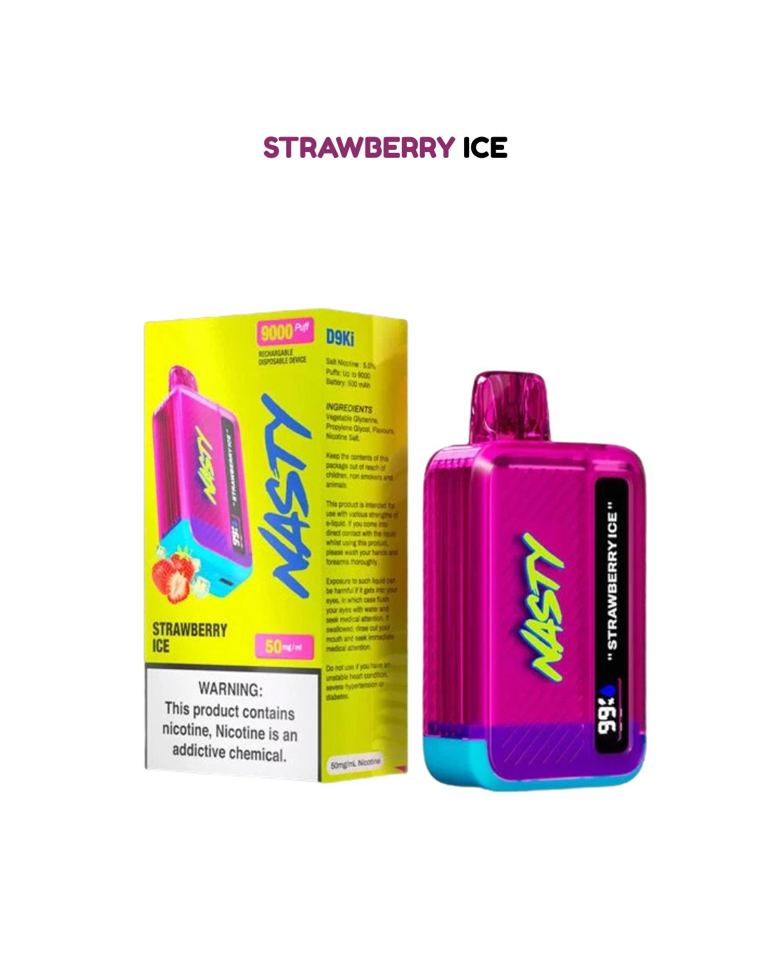 Nasty V - Strawberry Ice + Complimentary Redbull Watermelon Flav